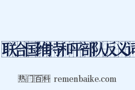 联合国维持和平部队反义词是什么意思的图片